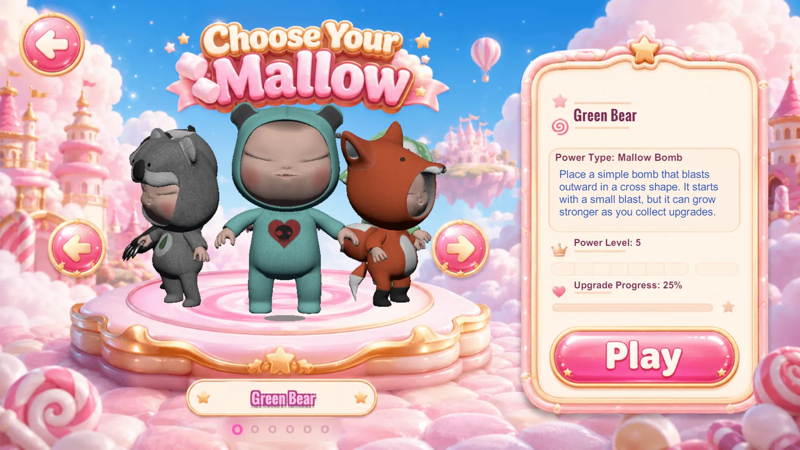 Character selection screen