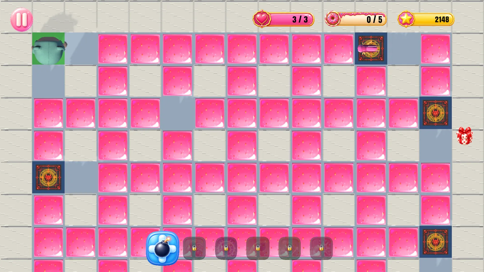 Brick maze level