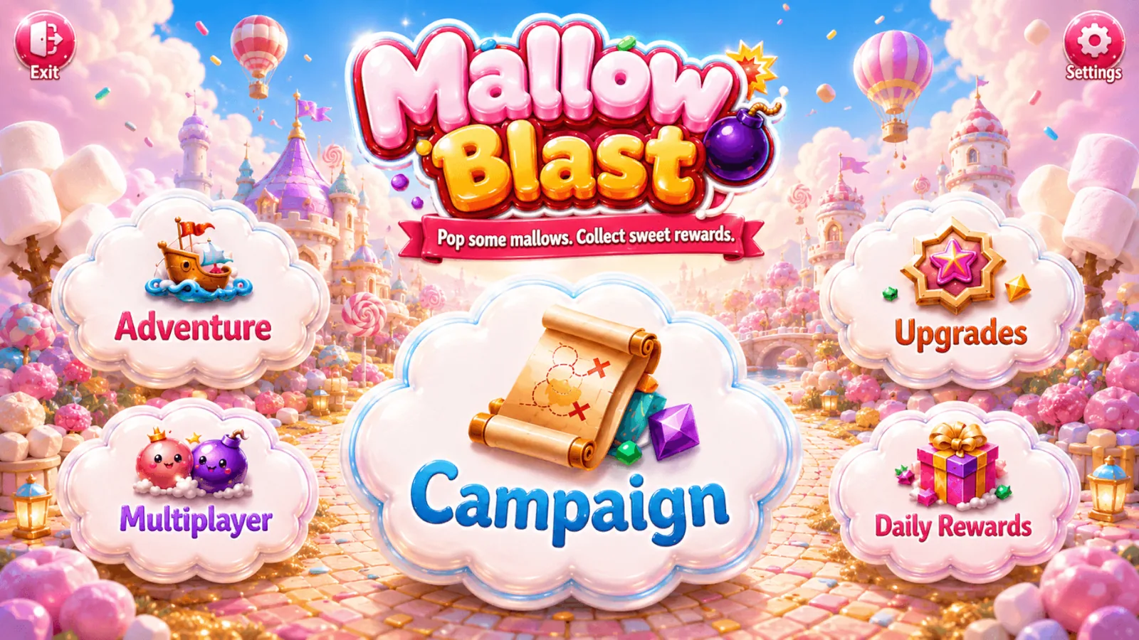 Mallow Blast main menu